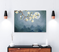 Obraz Biela magnólia pri splne mesiaca 1865